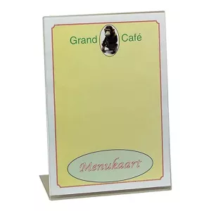 Porte menu plexi transparent A4 32x20cm