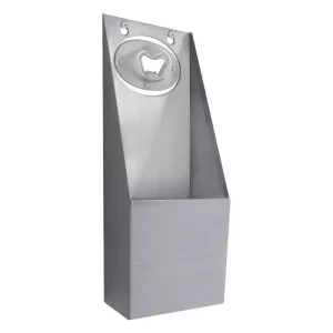 Decapsuleur mural avec bac collecteur inox