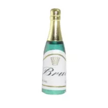 Bouteille champagne decorative verte 5cm