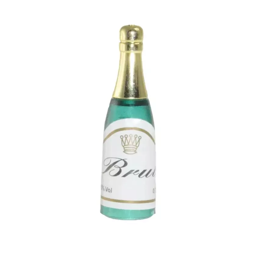 Bouteille champagne decorative verte 5cm