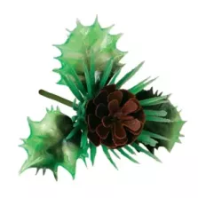 Pomme de pin avec houx 3cm