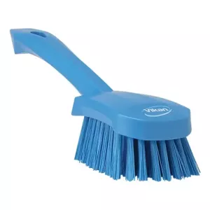 Brosse vaisselle courte dure bleue