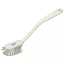 Brosse vaisselle avec manche médium blanche