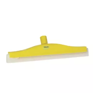 Raclette 400mm jaune caoutchouc blanc pivot