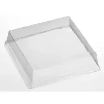 Couvercle PET pour assiette pulpe carrée 134x134x40mm (par 200)