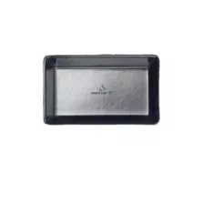 Assiette pulpe rectangulaire noire 200 × 150 × 20 mm finition PLA (par 200)