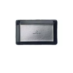 Assiette pulpe rectangulaire noire 200 × 150 × 20 mm finition PLA (par 200)