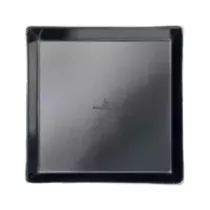 Assiette pulpe carrée noire 90 × 90 × 16 mm finition PLA (par 400)