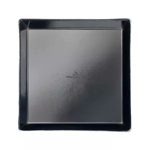 Assiette pulpe carrée noire 90 × 90 × 16 mm finition PLA (par 400)