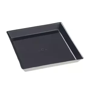 Assiette pulpe carrée noire 130 × 130 × 16 mm finition PLA (par 200)