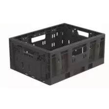 Bac pliable verrou actif noir 400x300x170mm