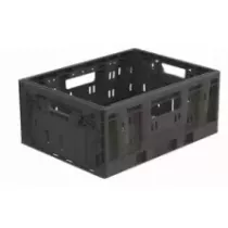Bac pliable verrou actif noir 400x300x170mm