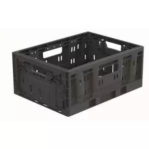 Bac pliable verrou actif noir 400x300x170mm