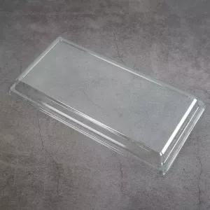Couvercle rPET pour ravier 269 × 132 × 34 mm dôme (par 260)
