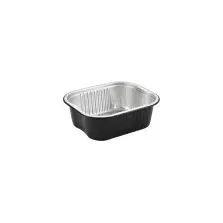 Barquette aluminium R2C (579ml noir - 148 × 124 × 50 mm)