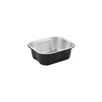 Barquette aluminium R2C (579ml noir - 148 × 124 × 50 mm)