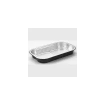 Barquette aluminium R2C (650ml noir - 234 × 138 × 30 mm)