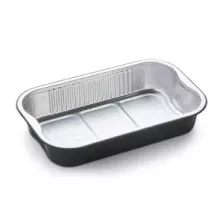 Barquette aluminium R2C (1,45L noir - 264 × 162 × 47 mm)