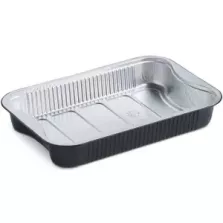 Barquette aluminium R2C (1,896L noir - 293 × 193 × 45 mm)
