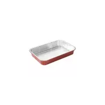 Barquette aluminium R2C (1,79L rouge - 281 × 191 × 42 mm)