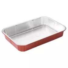 Barquette aluminium R2C (1,79L rouge - 281 × 191 × 42 mm)