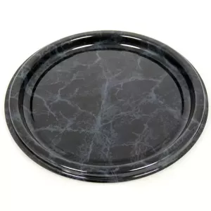 Plat PET rond marbre 23cm (par 250)