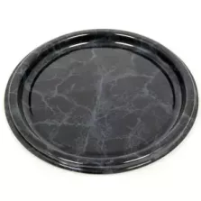 Plat PET rond marbre 26cm (par 250)