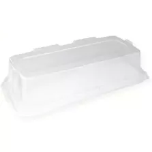 Couvercle PET plat rectangulaire transparent (35 × 16cm)