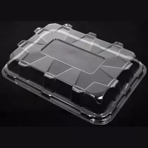 Couvercle PET plat rectangulaire transparent (35 × 24cm)