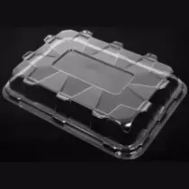Couvercle PET plat rectangulaire transparent (46 × 30cm)