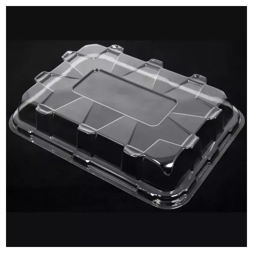 Couvercle PET plat rectangulaire transparent (46 × 30cm)