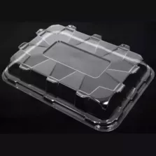 Couvercle PET plat rectangulaire transparent (46 × 30cm)