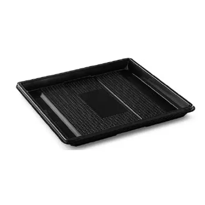 Ravier RPET carré noir 250 × 250 × 20 mm 1 compartiment (par 120)