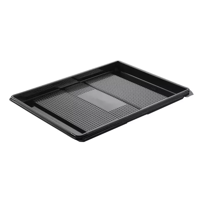 Ravier rPET noir 320 × 250 × 20 mm 1 compartiment (par 120)