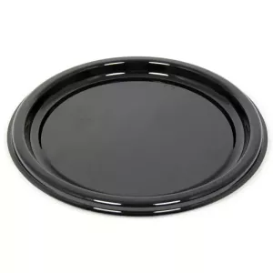 Plat PET rond noir 30cm (par 50)