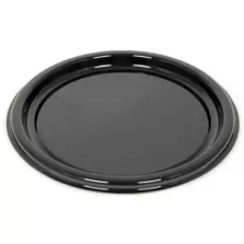 Plat PET rond noir 46cm (par 50)