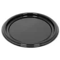 Plat PET rond noir 46cm (par 50)