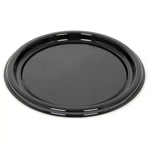 Plat PET rond noir 46cm (par 50)
