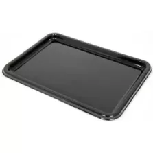 Plat PET rectangulaire noir 35 × 24cm (par 50)