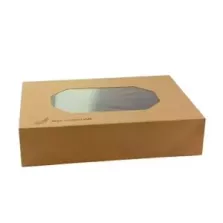 Boîte avec fenêtre brune 360 × 250 × 80 mm (par Caterware) (par 50)