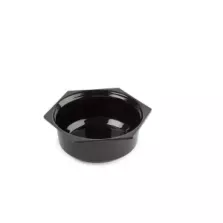 Saladier rond hexagonal plexi noir 205x85mm