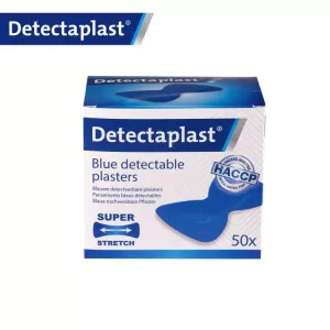 Sparadrap métal détectable bleu papillon 68 × 38 mm (carton 50)
