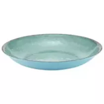 Plat melamine rond bleu rustique d420x70mm