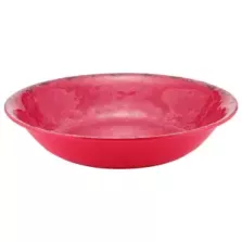 Plat melamine rond rouge rustique d350x70mm