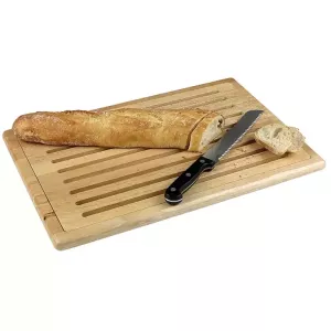 Planche à découper pour pain en bois avec grille amovible (48x32cm)
