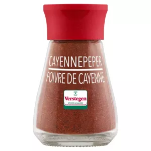 Saupoudr. cayenne moulu 44g Verstegen glas (plateau de 6 pièces)