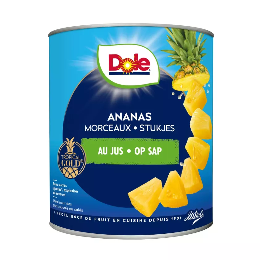 Ananas chunks morceaux 3L Dole (carton de 6 pièces)