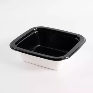 Papier/PET folie 1/6 GN noir 176x162x50mm - Sofitray (carton de 620 pièces)