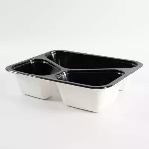 Papier/PET film tray noir 3COMP - 227x178x55mm - Sofitray (carton de 230 pièces)