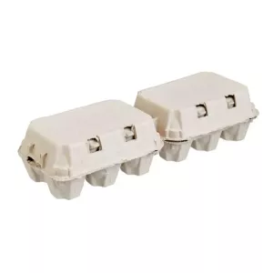 Carton d'oeufs 6pcs non-imprime gris